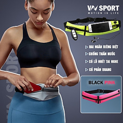 Túi Đeo Hông Chạy Bộ VNSPORT - VNS021, Túi Đeo Bụng Chạy Bộ Nam Nữ Cao Cấp, Chống Thấm Nước, Thời Trang