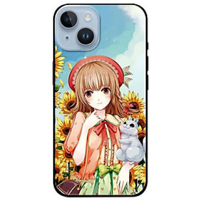 Ốp lưng dành cho Iphone 14 - Iphone 14 Plus - Iphone 14 Pro - Iphone 14 Pro Max - Cô Gái Sóc Hoa Mặt Trời