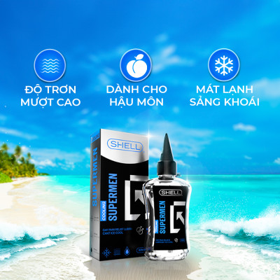 Gel bôi trơn hậu môn mát lạnh Shell Supermen Cooling - Chai 90ml | SHELL CHÍNH HÃNG