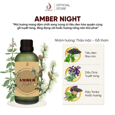 Amber Night - Tinh Dầu Xông Máy, Tinh Dầu Thơm Phòng Thiên Nhiên 100ml Cao Cấp, Sang Trọng