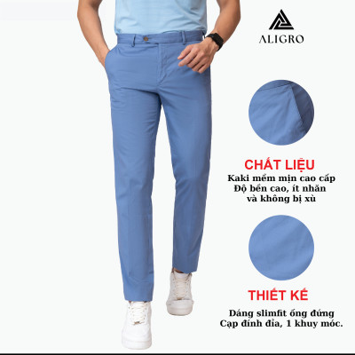 Quần Kaki Nam Aligo Xanh Dương ALGK030
