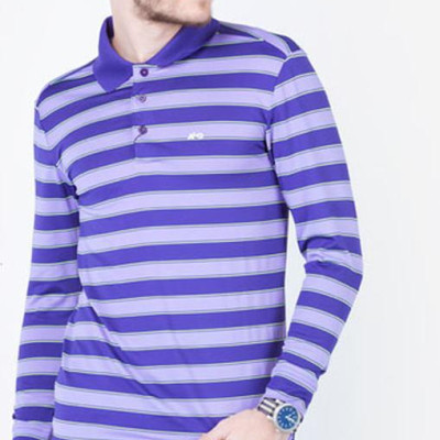 Áo Thun Dài Tay Nam Kẻ Ngang Màu Tím ALIGRO ALGAPD011