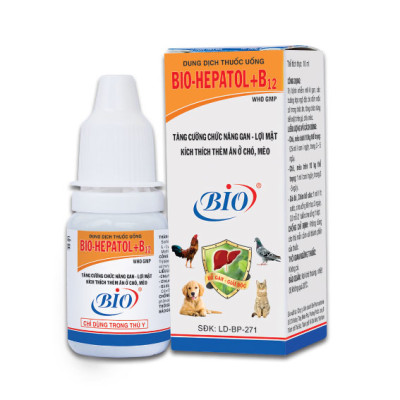 Bio Hepatol B12 mát gan, giải độc, kích thích thèm ăn cho thú cưng