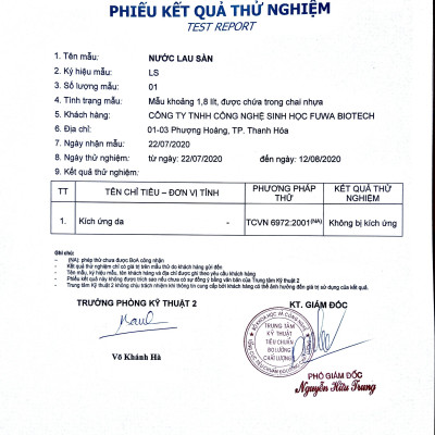 Nước lau sàn hữu cơ enzyme sinh học từ vỏ dứa Fuwa3e 1L - hương SẢ CHANH/ QUẾ