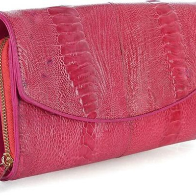 Túi đeo da đà điểu Huy Hoàng (hồng) HT6418