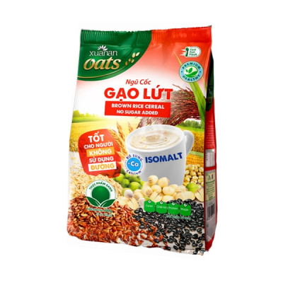 Combo 2 túi: Ngũ Cốc Yến Mạch Óc Chó & Mè Đen ít đường 400G + N.Cốc Gạo Lứt No Sugar[đường ăn kiêng]400G(Tặng Kèm 1 Túi Yến Mạch 150G)