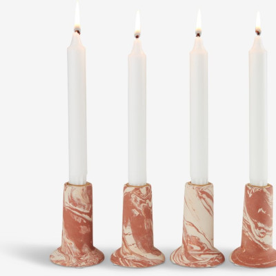 Chân nến | JYSK Urban | gốm | nâu | DK7xC10cm