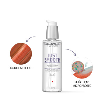 Tinh Dầu Dưỡng Tóc Mềm Mượt Goldwell Just Smooth Giảm Bông Xù, Xơ Rối, Mềm Mượt Tóc 100ml