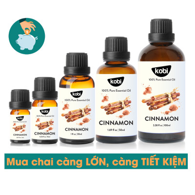 Tinh Dầu Treo Xe Hơi Quế Kobi (30ml) Treo Ô Tô, Treo Phòng, Tủ Quần Áo - Tinh Dầu Thiên Nhiên Nguyên Chất, Giúp Giảm Stress, Xua Đuổi Côn Trùng Và Khử Mùi Hiệu Quả, Thích Hợp Dùng Với Đèn Xông Và Máy Khuếch Tán - Tặng Kèm Vỏ Lọ Treo Sang Trọng, Tiện Dụng