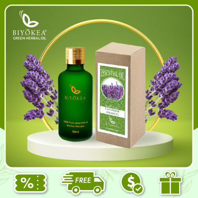 Tinh dầu Oải Hương (Lavender) xông hương thư giãn giảm stress, dễ ngủ 50ml Biyokea