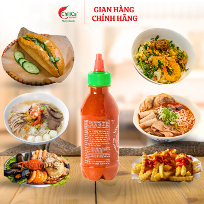 Combo 3 sản phẩm của Chilica gồm:  Tương Ớt Chilica 255g; Ớt Bằm Chilica 212g; Ớt Bằm Chilica Có Tỏi 212g  