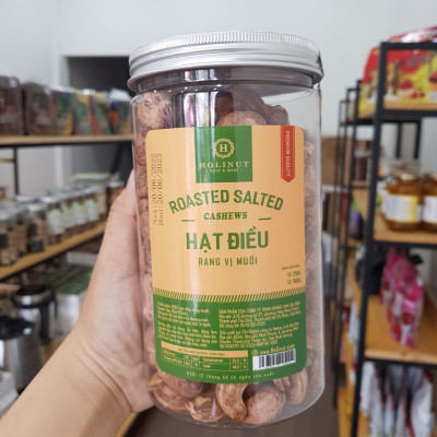 HẠT ĐIỀU RANG MUỐI BÌNH PHƯỚC NGUYÊN HẠT VỎ LỤA 500GRAM