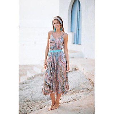 Maxi 2 Dây Vẽ Ánh Kim Isla Bonita