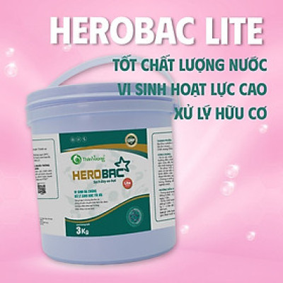 Vi sinh xử lý ao nuôi tôm HEROBAC LITE - Xô 3kg