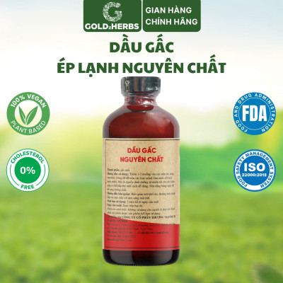 Dầu gấc ép lạnh nguyên chất GoldzHerbs – Chai 120ml/ 250ml