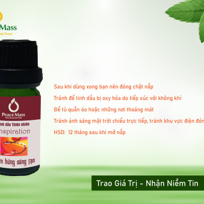 Tinh dầu Cảm Hứng Sáng Tạo Peace Mass dùng cho máy xông 10ml
