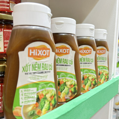 Xốt Nêm Rau Củ HiXOT Chai 365G, dùng nêm món ăn, chay mặn đều dùng được, clean label, eatclean, healthy food