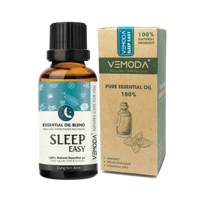 Tinh dầu ngủ ngon Vemoda Sleep Easy. Tinh dầu xông phòng giúp thư giãn, làm thơm phòng