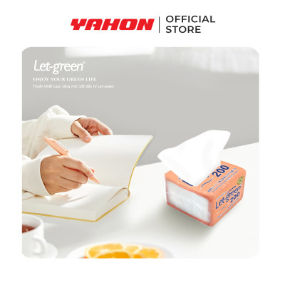 Combo Bao Khăn Giấy Lụa Let-green, 200 tờ/bao