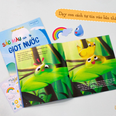 Cuốn Sắc Màu Của Giọt Nước (Chủ đề Thế giới quanh em) - Sách Truyện Cho Bé Khám Phá Khoa Học Và Giúp Con Tự Tin Hơn (Tặng Kèm Sticker - Dành Cho Bé 1-3 4-6 Tuổi)