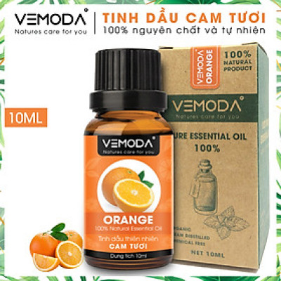 Tinh dầu Cam tươi cao cấp. Orange Essential Oil 10ml. Tinh dầu xông phòng giúp khử mùi, kháng khuẩn, thanh lọc không khí, xua đuổi côn trùng, giảm căng thẳng, cân bằng cảm xúc. Tinh dầu thơm phòng cao cấp Vemoda
