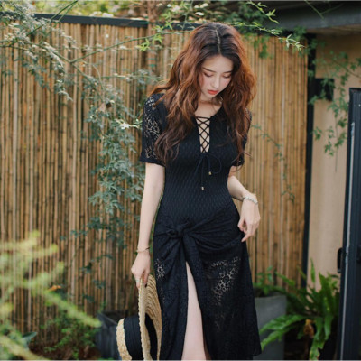 Bộ bikini ren bộ đồ bơi, đồ tắm nữ một mảnh nữ sexy kèm khăn choàng