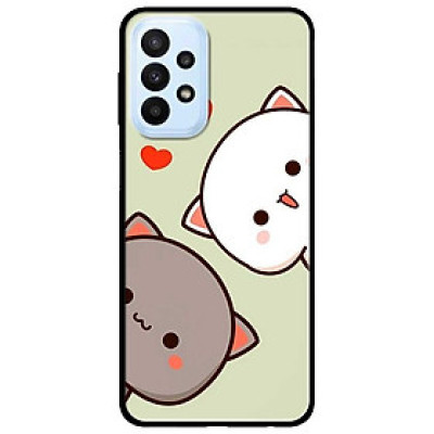 Ốp lưng dành cho Samsung A23 4G - A53 5G - A73 5G - Hai Chú Mèo Trái Tim Đỏ