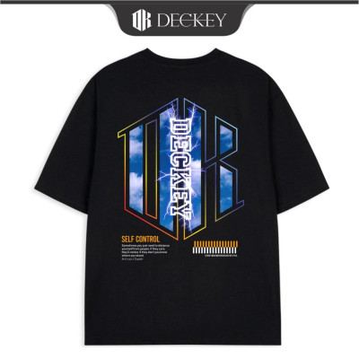 Áo Thun Cotton Unisex Nam Nữ Form Rộng DECKEY SELF CONTROL