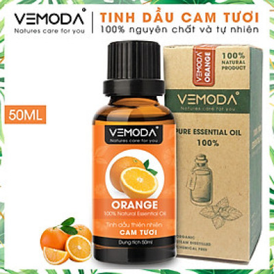 Tinh dầu Cam tươi cao cấp. Orange Essential Oil 50ml. Tinh dầu xông phòng giúp khử mùi, kháng khuẩn, thanh lọc không khí, xua đuổi côn trùng, giảm căng thẳng, cân bằng cảm xúc. Tinh dầu thơm phòng cao cấp Vemoda