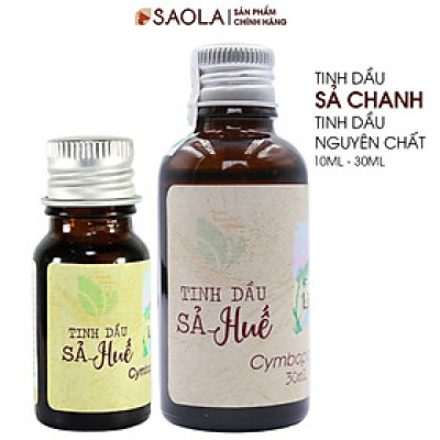 Tinh dầu Sả chanh Huế thương hiệu Làng Hạ 10ml (Lemongrass oil): Dùng để xông phòng, làm sạch không khí, xua đuổi côn trùng, giúp thư giãn - Hàng Chính Hãng