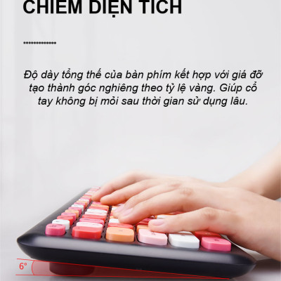 Combo bàn phím chuột không dây MOFII 666 thiết kế hiện đại đa dạng màu sắc kết nối bằng chip USB 2.4GHz - HÀNG CHÍNH HÃNG 