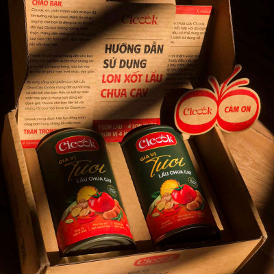 Lon Xốt Lẩu Chua Cay Cicook, Chuẩn Vị Không Cần Nêm Gia Vị 370g