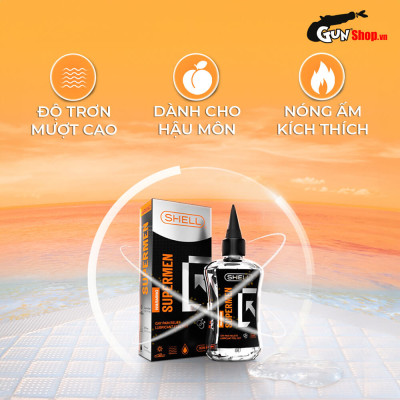Gel bôi trơn hậu môn nóng ấm - Shell Supermen Warming - Chai 90ml