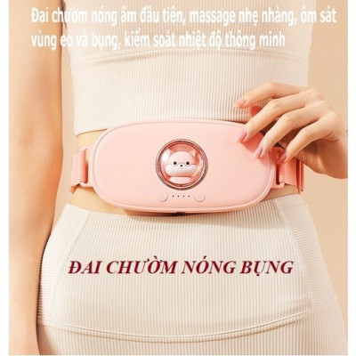 Đai massage chườm ấm bụng ,massa giảm đau bụng kinh Nguyệt cho phụ nữ