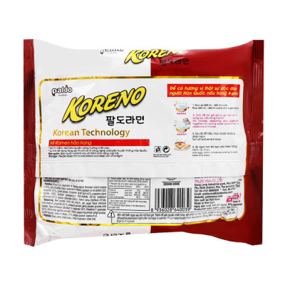 Thùng 24 Gói Mì vị Bò cay Koreno 100g