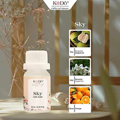 Tinh Dầu Nước Hoa KODO Sky Hương Thơm Sảng Khoái, Tươi Mát Làm Thơm Phòng Không Gian, Quần Áo 10/50/100/500ml