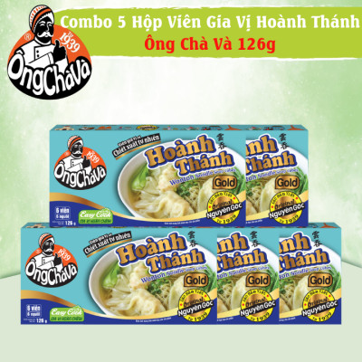 Combo 5 Hộp Viên Gia Vị Hoành Thánh Ông Chà Và 126gr (Wonton Noodle Soup Cubes)