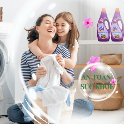 Combo Nước giặt VEL ĐẬM ĐẶC lưu hương dịu nhẹ bền lâu cho quần áo Chai 1800ml