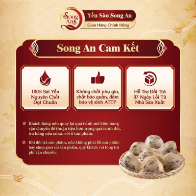 Yến sào thô nguyên tổ 100gr cao cấp ít lông Song An Food