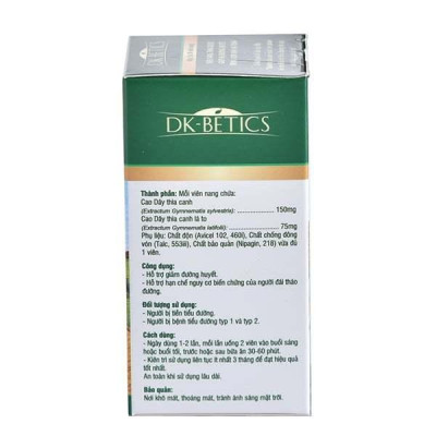 Viên uống tiểu đường DK Betics (Hộp 30 viên)