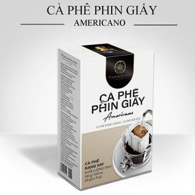 Cà Phê Phin Giấy Trung Nguyên Legend Americano – Hộp 10 gói - Vị Thanh Nhẹ, Hậu Vị Ngọt
