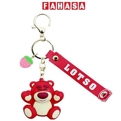 Móc Khóa Hình Gấu Dâu Lotso - Ôm Dâu Dang Tay - Goldlok STC119022/B