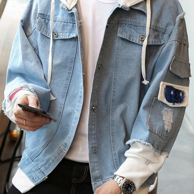 Áo khoác jean nam phong cách Hàn Quốc AKJN012 (Xanh bò)
