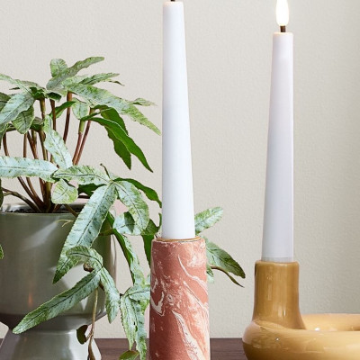 Chân nến | JYSK Urban | gốm | nâu | DK7xC10cm
