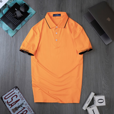 Áo polo golf nam ngắn tay ALIGRO chất vải coolmax màu cam năng động ALGPLO100