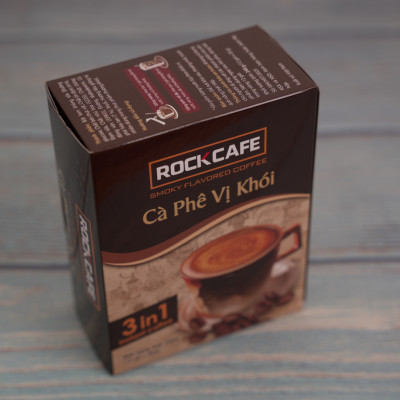 RockCafe - Cà phê vị khói 3 trong 1 (Hộp 12 gói x 20gr)