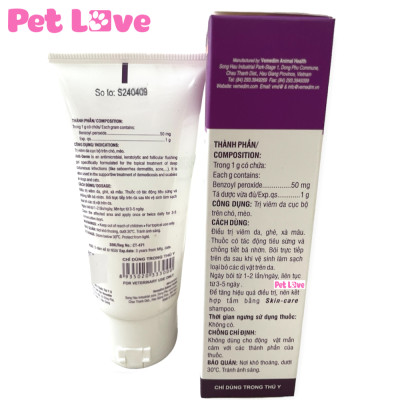 Kem Anti Derm bôi viêm da, ghẻ, xà mâu chó mèo ( Vemedim)