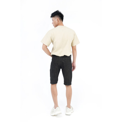 Quần Short Jeans Nam Cao Cấp HUNTER X-RAYS  Form Slimfit Cotton Màu Đen Indigo Độc Quyền S47
