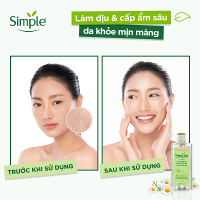 Combo Simple Làm Sạch Nước Tẩy Trang + Nước Hoa Hồng