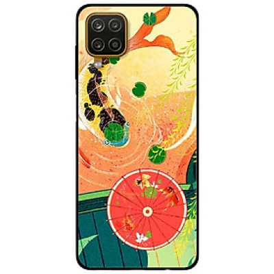 Ốp lưng dành cho Samsung Galaxy A12 mẫu Cá Chép Và Ô Đỏ